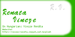 renata vincze business card