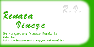 renata vincze business card